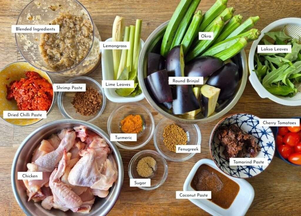 Chicken Asam Pedas Ingredients